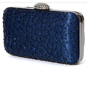 Sparkling Navy Clutch